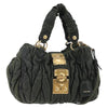 Miu Miu Coffer Convertible Satchel Matelasse Leather