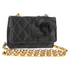 Secondhand Chanel Vintage Camellia Flap Crossbody Bag Satin and Mesh