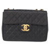 Secondhand Chanel Vintage Classic Single Flap Bag Quilted Caviar