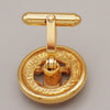 Chanel Vintage Logo Round Cufflinks Plated Gold