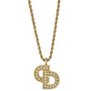Christian Dior CD Pendant Necklace Gold-plated