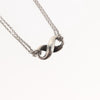 Tiffany & Co. Infinity Double Chain Pendant Necklace Silver