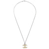 Chanel CC Logo Pendant Necklace Metal