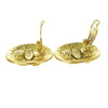 Secondhand Chanel Vintage CC Button ovales Clip-On Earrings Gold-plated