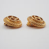 Chanel Vintage CC Round Drop Clip-On Earrings Metal
