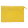 Secondhand Versace Wristlet Pouch Yellow Leather Accessories