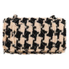 Secondhand Chanel Classic Single Flap Bag Quilted Houndstooth Tweed and Ribbon