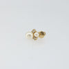 Secondhand Christian Dior Vintage Round Clip-On Earrings Metal with Crystals and Faux Pearls
