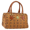 MCM Visetos Handbag Canvas and Leather