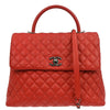 Chanel Coco Top Handle Bag Quilted Caviar