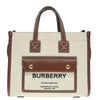 Burberry Freya Shopping Tote Canvas with Leather