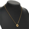 Secondhand Christian Dior CD Pendant Necklace Metal and Crystals