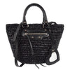 Balenciaga Le Cagole Panier Raffia with Leather
