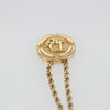 Secondhand Christian Dior Vintage Logo Round Pendant Necklace