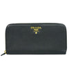 Secondhand Prada Zip Around Tab Wallet Saffiano