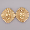 Secondhand Chanel Vintage CC Diamond Shape Clips-On Earrings Gold-Plated