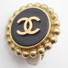 Chanel Vintage Round CC Clip-On Earrings Metal