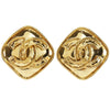Secondhand Chanel Vintage Diamond Clip-On Earrings Gold-plated