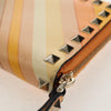 Secondhand Valentino Garavani Rockstud Zip Around Wallet Striped