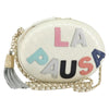 Chanel La Pausa Evening Bag Chevron Lambskin with Applique
