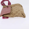 Gucci Vintage Double Belt Bag GG Canvas with Leather