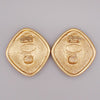 Secondhand Chanel Vintage CC Diamond Shape Clips-On Earrings Gold-Plated