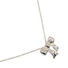 Tiffany & Co. Ribbon Bow Pendant Necklace Silver