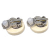 Chanel Vintage CC Round Button Clip-On Earrings Metal