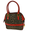 Secondhand Fendi Vintage Convertible Bowling Bag Leopard Print Jacquard