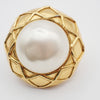 Secondhand Chanel Vintage Round Clip-On Earrings Metal with Faux