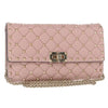 Valentino Garavani Rockstud Spike Wallet on Chain Quilted Leather
