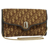 Christian Dior Vintage Trotter Flap Shoulder Bag Canvas