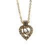 Secondhand Christian Dior Logo Heart Pendant Necklace