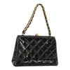 Secondhand Chanel Vintage Chain Frame Bag Quilted Patent