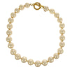 Secondhand Chanel Chain Around Pearl Necklace Metal with Faux Pearls