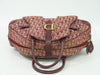 Christian Dior Vintage Saddle Bowler Bag Diorissimo Canvas