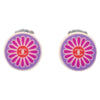Chanel Vintage CC Round Button Clip-On Earrings Metal