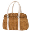 Salvatore Ferragamo Basket Gancini Handbag Leather and Wicker
