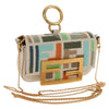 Secondhand Fendi Chain Baguette Charm Bag Zucca Embroidered