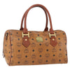 Secondhand MCM Visetos logogramme Handbag Canvas and