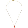 Van Cleef & Arpels Magic Alhambra Pendant Long Necklace 18K Yellow Gold and Carnelian