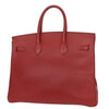 Hermes Birkin Handbag Red Ardennes with Gold Hardware