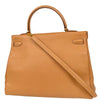 Hermes Kelly Handbag Brown Courchevel with Gold Hardware