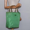 Secondhand Prada Metal Handles Tote Tessuto