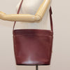 Secondhand Burberry Shoulder Bag Burgundy Leather Bags