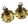 Secondhand Chanel CC Button Clip-On Earrings Metal with Faux