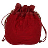 Chanel Vintage Drawstring Bucket Bag Quilted Satin
