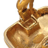 Chanel Vintage CC Square Clip-On Earrings Metal