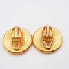 Secondhand Chanel Vintage CC Round Button Clip-On Earrings