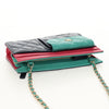 Chanel Tricolor CC Multi-Pocket Wallet on Chain Quilted Goatskin